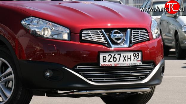 4 229 р. Декоративные вставки решетки радиатора Novline  Nissan Qashqai  1 (2010-2013) J10 рестайлинг  с доставкой в г. Белгород