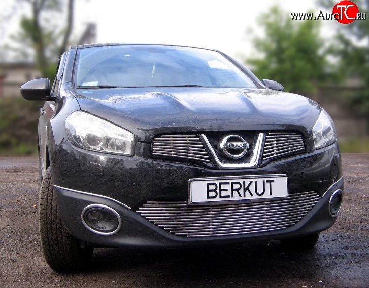 6 299 р. Декоративная вставка воздухозаборника Berkut Nissan Qashqai 1 J10 рестайлинг (2010-2013)  с доставкой в г. Белгород