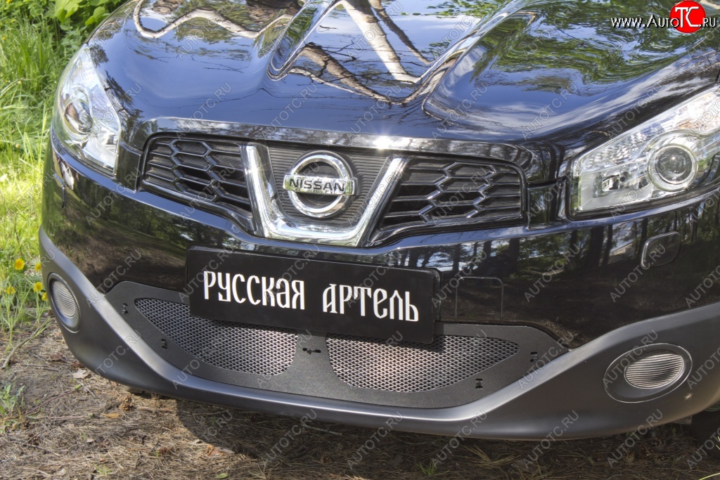 2 409 р. Защитная сетка решетки переднего бампера РА Nissan Qashqai 1 J10 рестайлинг (2010-2013)  с доставкой в г. Белгород