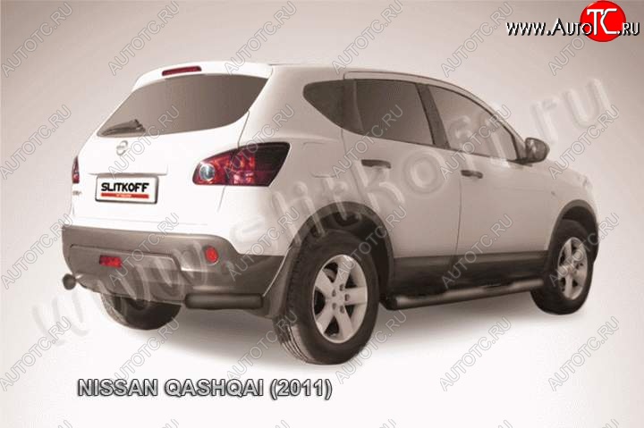 4 999 р. Уголки d57 Nissan Qashqai 1 J10 рестайлинг (2010-2013) (Цвет: серебристый)  с доставкой в г. Белгород