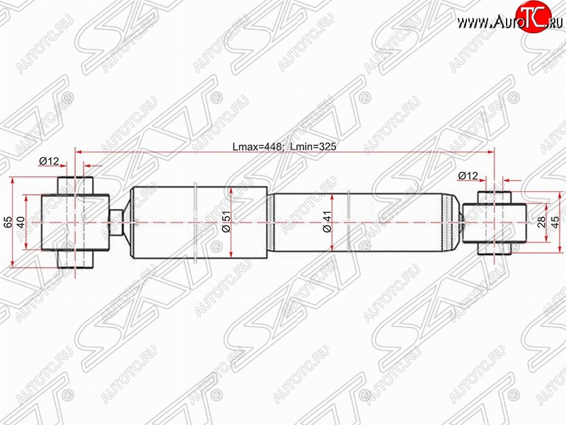 2 059 р. Амортизатор задний SAT Nissan Qashqai 1 дорестайлинг (2007-2010)  с доставкой в г. Белгород