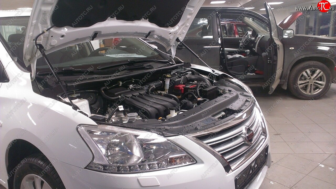 2 049 р. Упоры капота Russtal Nissan Sentra 7 B17 (2014-2017)  с доставкой в г. Белгород