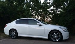 10 599 р. Пороги накладки H-STYLE Nissan Skyline V36 (2006-2014) (Неокрашенные)  с доставкой в г. Белгород. Увеличить фотографию 3