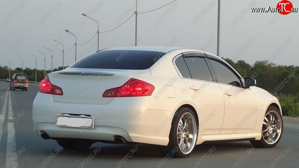 10 599 р. Пороги накладки H-STYLE Nissan Skyline V36 (2006-2014) (Неокрашенные)  с доставкой в г. Белгород