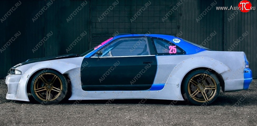 21 799 р. Пороги накладки Rocket Banny Nissan Skyline R33 (1993-1998) (Неокрашенные)  с доставкой в г. Белгород