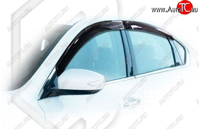 2 159 р. Дефлектора окон CA-Plastiс Nissan Teana 3 L33 дорестайлинг (2014-2020) (Classic полупрозрачный, Без хром.молдинга)  с доставкой в г. Белгород