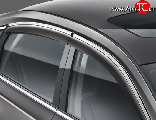 2 199 р. Комплект дефлекторов окон SkyLine (хром молдинг) Nissan Teana 3 L33 дорестайлинг (2014-2020)  с доставкой в г. Белгород