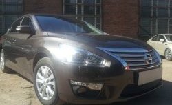 1 469 р. Сетка на бампер Russtal (черная) Nissan Teana 3 L33 дорестайлинг (2014-2020)  с доставкой в г. Белгород. Увеличить фотографию 2