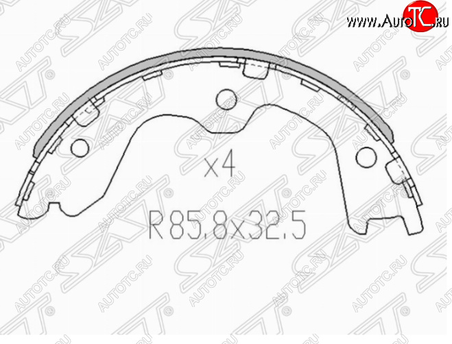 1 299 р. Колодки ручного тормоза SAT Nissan Teana 2 J32 дорестайлинг (2008-2011)  с доставкой в г. Белгород