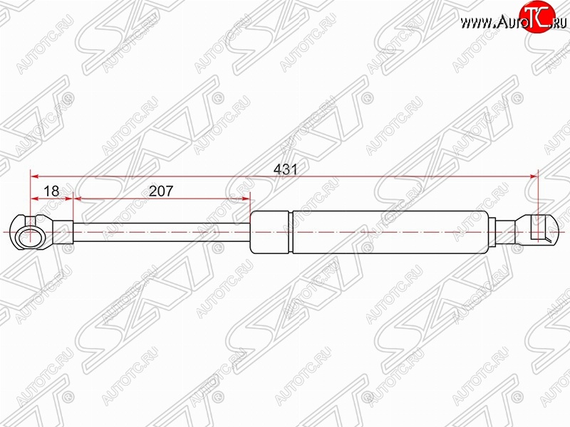 839 р. Газовый упор капота SAT  Nissan Teana  1 J31 (2003-2005) дорестайлинг  с доставкой в г. Белгород