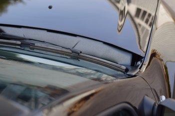 2 499 р. Накладка в проем стеклоочистителей переднего стекла (жабо) Petroil Tuning Nissan Terrano D10 дорестайлинг (2013-2016)  с доставкой в г. Белгород. Увеличить фотографию 3