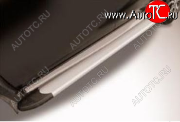 13 349 р. Алюминиевые порожки для ног Slitkoff ❞Optima Silver❝ Nissan Terrano D10 дорестайлинг (2013-2016)  с доставкой в г. Белгород