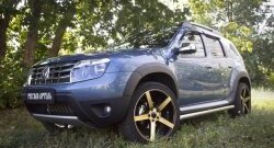 6 679 р. Накладки колесных арок RA (короткие, комплект)  Renault Duster  HS (2010-2015) дорестайлинг (Поверхность шагрень)  с доставкой в г. Белгород. Увеличить фотографию 3