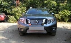 1 539 р. Нижняя сетка на бампер Russtal (хром) Nissan Terrano D10 дорестайлинг (2013-2016)  с доставкой в г. Белгород. Увеличить фотографию 4