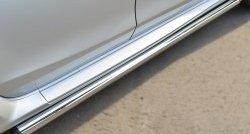 12 299 р. Защита порогов из круглой трубы диаметром 63 мм Russtal Nissan Terrano D10 дорестайлинг (2013-2016) (Защита порогов с со скосами на торцах (вариант 1))  с доставкой в г. Белгород. Увеличить фотографию 7