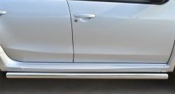 12 299 р. Защита порогов из круглой трубы диаметром 63 мм Russtal Nissan Terrano D10 дорестайлинг (2013-2016) (Защита порогов с со скосами на торцах (вариант 1))  с доставкой в г. Белгород. Увеличить фотографию 9