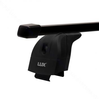 8 659 р. Багажник на крышу с низкими рейлингами сборе LUX  Лада XRAY - XRAY Cross (дуги прямоугольные 110 см, без замка, черный)  с доставкой в г. Белгород. Увеличить фотографию 4