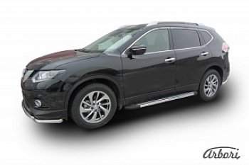 Порожки для ног Arbori Luxe Black Nissan X-trail  3 T32 (2017-2022) рестайлинг