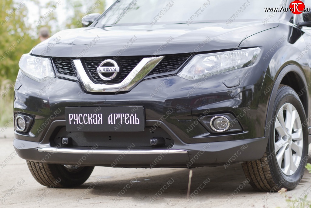 1 059 р. Зимняя заглушка решетки переднего бампера РА Nissan X-trail 3 T32 дорестайлинг (2013-2018)  с доставкой в г. Белгород