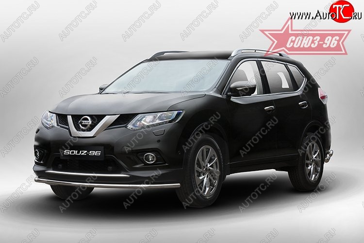9 699 р. Защита переднего бампера одинарная Souz-96 (d42) Nissan X-trail 3 T32 дорестайлинг (2013-2018)  с доставкой в г. Белгород