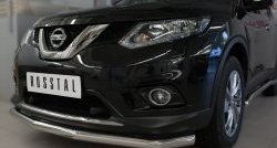 14 499 р. Одинарная защита переднего бампера диаметром 63 мм SLITKOFF  Nissan X-trail  3 T32 (2013-2018) дорестайлинг  с доставкой в г. Белгород. Увеличить фотографию 2