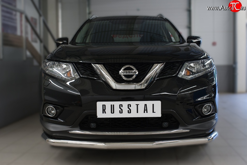 14 499 р. Одинарная защита переднего бампера диаметром 63 мм SLITKOFF  Nissan X-trail  3 T32 (2013-2018) дорестайлинг  с доставкой в г. Белгород
