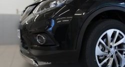 11 249 р. Защита переднего бампера (Ø75х42 мм, нержавейка) Russtal Nissan X-trail 3 T32 дорестайлинг (2013-2018)  с доставкой в г. Белгород. Увеличить фотографию 3