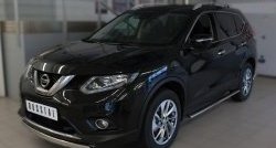 11 249 р. Защита переднего бампера (Ø75х42 мм, нержавейка) Russtal Nissan X-trail 3 T32 дорестайлинг (2013-2018)  с доставкой в г. Белгород. Увеличить фотографию 4
