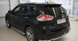 14 549 р. Одинарная защита заднего бампера из трёх труб диаметром 63 мм SLITKOFF  Nissan X-trail  3 T32 (2017-2022) рестайлинг  с доставкой в г. Белгород. Увеличить фотографию 4