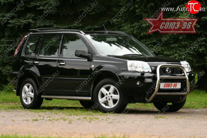 11 429 р. Защита порогов (рестайлинг) Souz-96 (d60) Nissan X-trail 1 T30 дорестайлинг (2000-2003)  с доставкой в г. Белгород