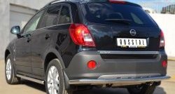 16 749 р. Одинарная защита заднего бампера из трубы диаметром 63 мм SLITKOFF  Opel Antara (2010-2015) рестайлинг  с доставкой в г. Белгород. Увеличить фотографию 4