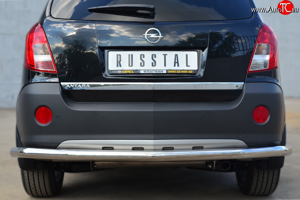 16 749 р. Одинарная защита заднего бампера из трубы диаметром 63 мм SLITKOFF  Opel Antara (2010-2015) рестайлинг  с доставкой в г. Белгород