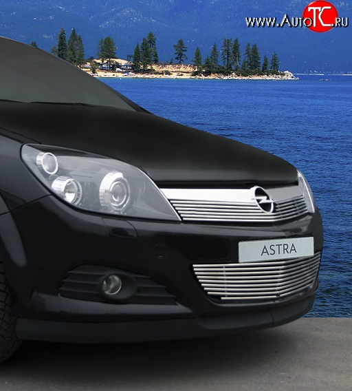 3 779 р. Декоративная вставка решетки радиатора Novline  Opel Astra  H GTC (2004-2011) хэтчбек 3 дв. дорестайлинг, хэтчбек 3 дв. рестайлинг  с доставкой в г. Белгород