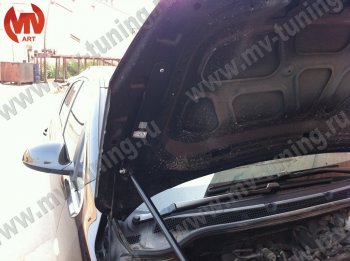 2 969 р. Упор капота MV-Tuning (одинарный) Opel Astra J хэтчбек 5 дв. дорестайлинг (2009-2012)  с доставкой в г. Белгород. Увеличить фотографию 2