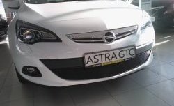 1 469 р. Сетка на бампер GTC Russtal (черная) Opel Astra J хэтчбек 5 дв. дорестайлинг (2009-2012)  с доставкой в г. Белгород. Увеличить фотографию 4