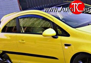 1 394 р. Дефлекторы окон (ветровики) Novline 2 шт. Opel Corsa D 2-ой рестайлинг, хэтчбэк 3 дв. (2011-2014)  с доставкой в г. Белгород