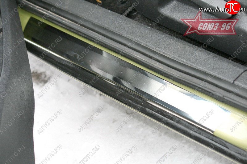 2 114 р. Накладки на внутренние пороги 3 дв. Souz-96 Opel Corsa D 2-ой рестайлинг, хэтчбэк 3 дв. (2011-2014)  с доставкой в г. Белгород