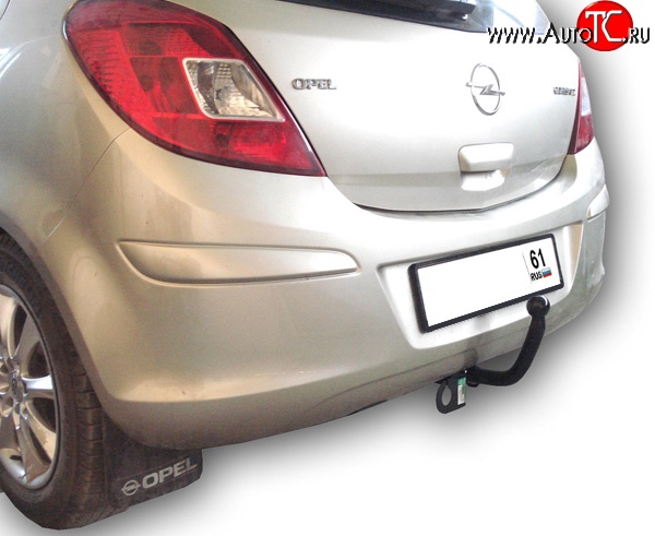 5 199 р. Фаркоп (хетчбек) Лидер Плюс Opel Corsa D 2-ой рестайлинг, хэтчбэк 3 дв. (2011-2014) (Без электропакета)  с доставкой в г. Белгород