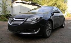 1 469 р. Сетка на бампер (рестайлинг) Russtal (черная) Opel Insignia A дорестайлинг седан (2008-2013)  с доставкой в г. Белгород. Увеличить фотографию 2
