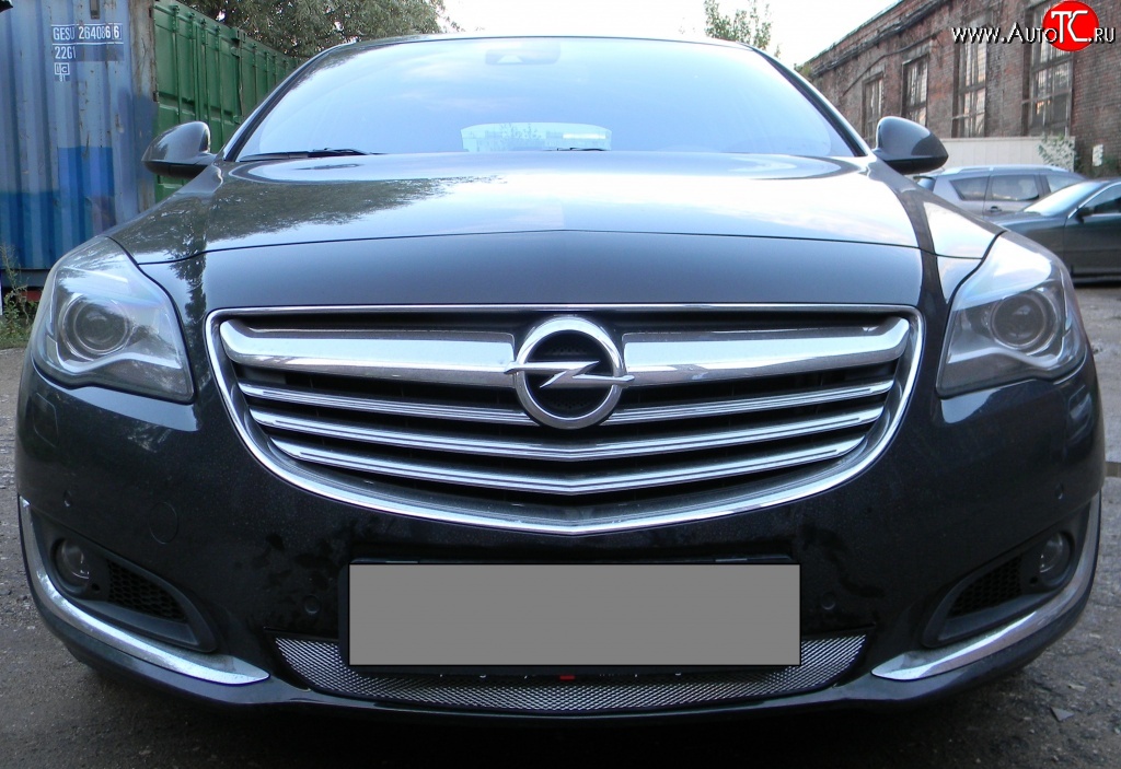 1 539 р. Сетка на бампер (рестайлинг) Russtal (хром) Opel Insignia A универсал рестайлинг (2013-2017)  с доставкой в г. Белгород