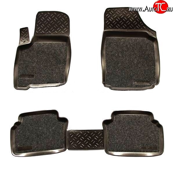 4 699 р. Комплект ковриков в салон B Aileron 4 шт. (полиуретан, покрытие Soft) Opel Meriva B (2010-2013)  с доставкой в г. Белгород