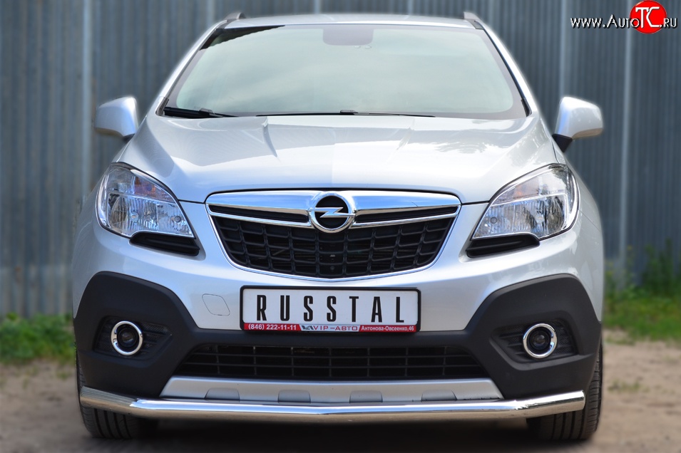 15 549 р. Одинарная защита переднего бампера диаметром 63 мм SLITKOFF  Opel Mokka (2012-2016)  дорестайлинг  с доставкой в г. Белгород
