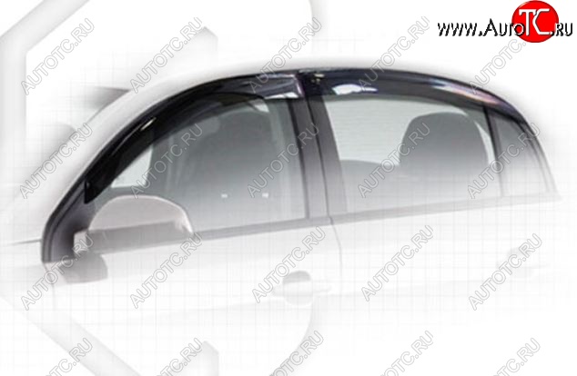 2 159 р. Дефлектора окон CA-Plastiс Opel Vectra C седан дорестайлинг (2002-2005) (Classic полупрозрачный, Без хром.молдинга)  с доставкой в г. Белгород