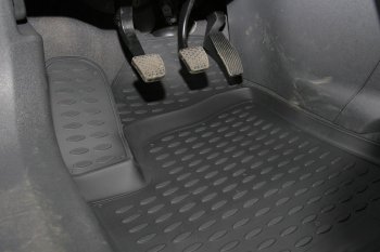 2 299 р. Комплект ковриков салона Element (полиуретан) Opel Zafira В дорестайлинг (2005-2008) (Черные)  с доставкой в г. Белгород. Увеличить фотографию 2