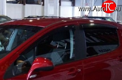999 р. Комплект дефлекторов окон (ветровиков) 4 шт. (5 дверей) Russtal Peugeot 2008  дорестайлинг (2013-2016)  с доставкой в г. Белгород
