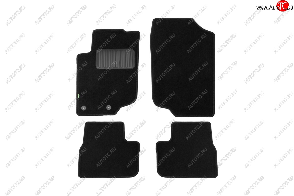 6 949 р. Коврики в салон Klever Standart (текстиль, 4 шт., подпятник, оверлок) Peugeot 207 WK универсал рестайлинг (2009-2012) (Черный)  с доставкой в г. Белгород