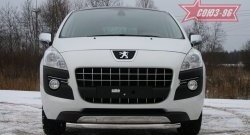 14 309 р. Одинарная защита переднего бампера диаметром трубы 60 мм Souz-96  Peugeot 3008 (2009-2013) дорестайлинг  с доставкой в г. Белгород. Увеличить фотографию 2