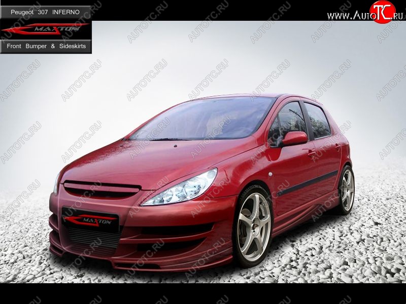 27 699 р. Передний бампер Inferno Peugeot 307 универсал дорестайлинг (2001-2005)  с доставкой в г. Белгород