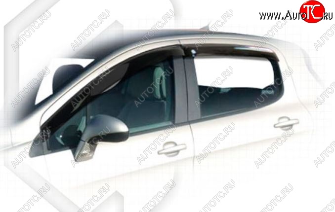 2 299 р. Дефлектора окон CA-Plastic Peugeot 308 T7 хэтчбек 5 дв. дорестайлинг (2007-2011) (Classic полупрозрачный{)  с доставкой в г. Белгород