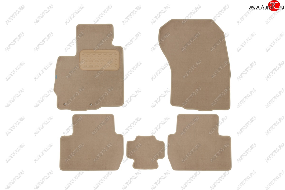 399 р. Коврики в салон Cross Klever Premium (текстиль) Peugeot 4007 (2007-2012) (Бежевый)  с доставкой в г. Белгород